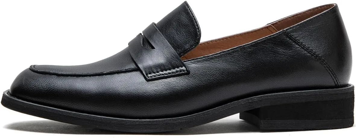 U-lite Women’s Sheepskin Leather Slip-On Loafers - Soft, Comfortable, and Lightweight Shoes with Collapsible Heel