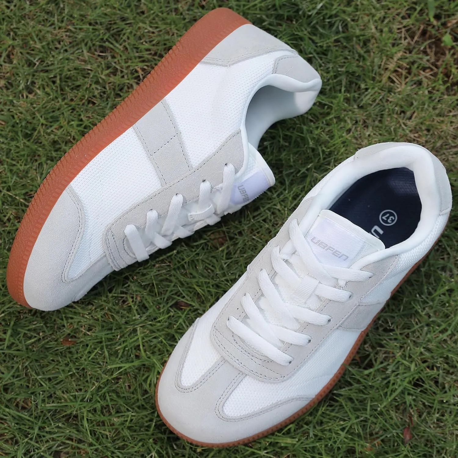UBFEN Womens Fashion Sneakers Classic Retro Trainers Skate Shoes Casual Comfort Walking Footwear
