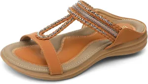 UBFEN Womens Slides Walking Sandals Comfortable Platform Slip On Dressy Summer