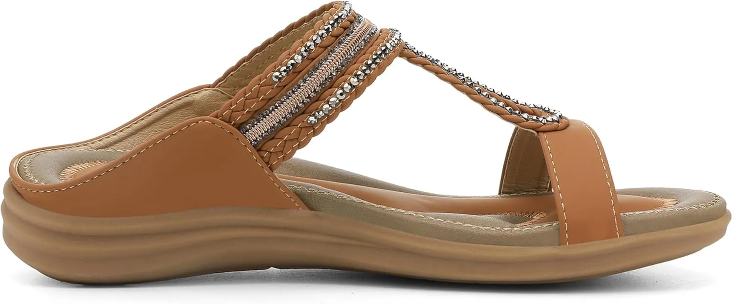 UBFEN Womens Slides Walking Sandals Comfortable Platform Slip On Dressy Summer