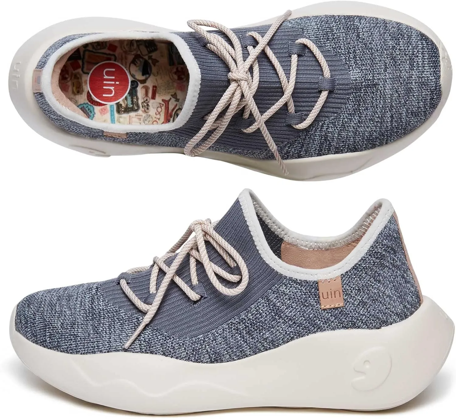 UIN Men's Fashion Sneakers Walking Casual Slip Ons Microfiber Comfortable Lightweight Art Painted Athletic Travel Shoes Mijas