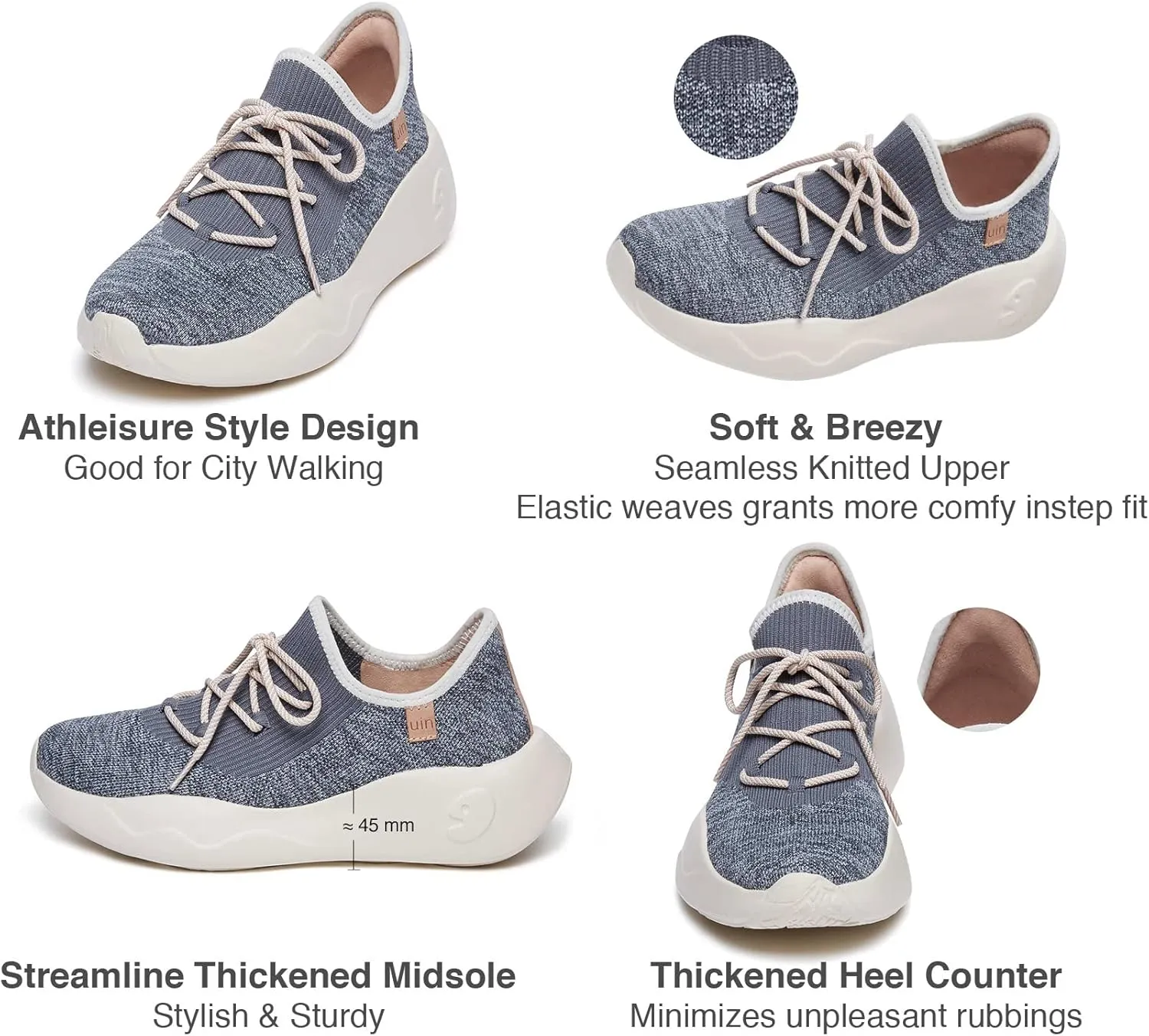 UIN Men's Fashion Sneakers Walking Casual Slip Ons Microfiber Comfortable Lightweight Art Painted Athletic Travel Shoes Mijas