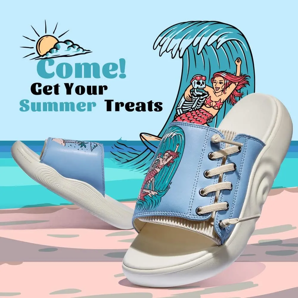 UIN Women's Summer Chunky Platform Slide Wedges Sandal Comfortable Art Travel Shoes Sitges Ⅲ