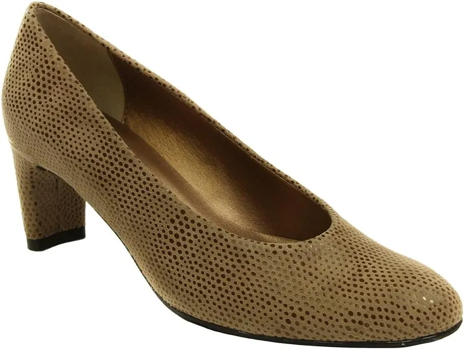 VANELi Womens Dayle Glitter Round Toe Block Pumps Dress Casual Low Heel 1-2" - Blue