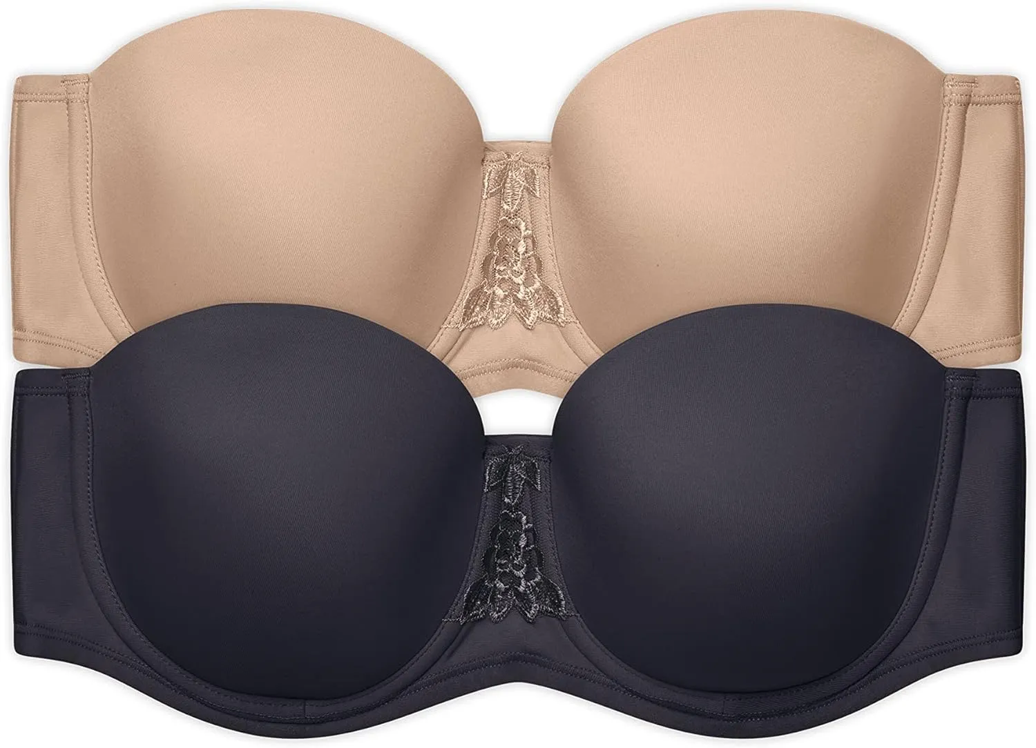 Vanity Fair Women's Beauty Back Smoothing Strapless Bra, 4-Way Stretch Fabric, Lightly Lined Cups Up to H