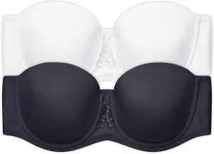 Vanity Fair Women's Beauty Back Smoothing Strapless Bra, 4-Way Stretch Fabric, Lightly Lined Cups Up to H