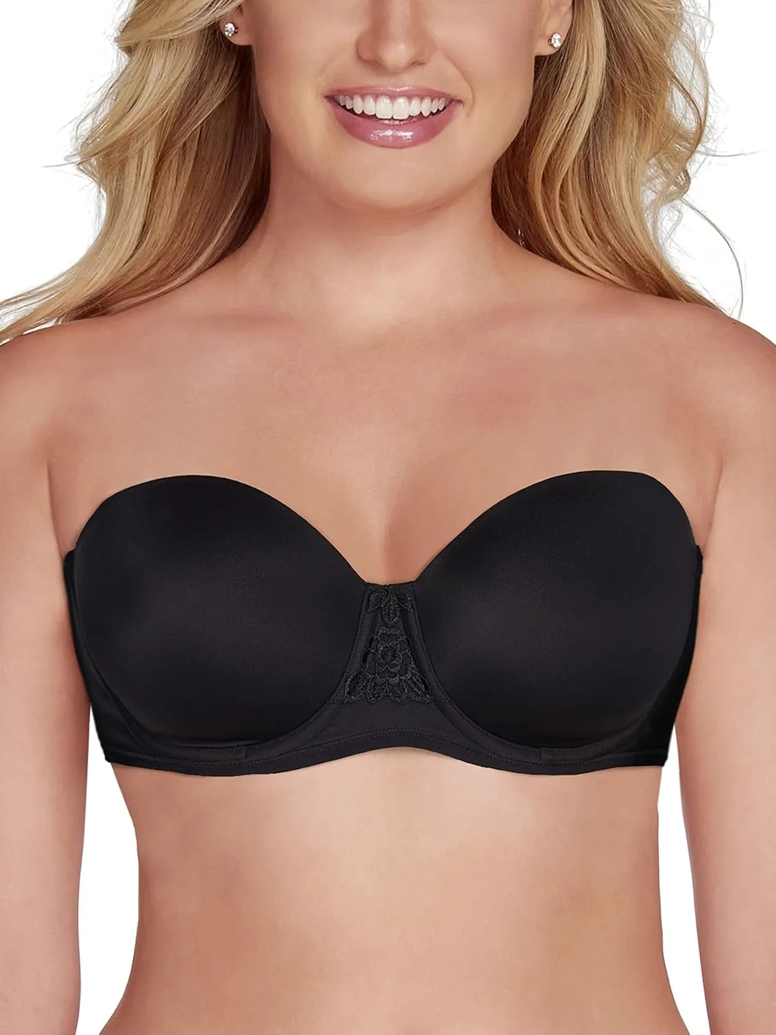 Vanity Fair Women's Beauty Back Smoothing Strapless Bra, 4-Way Stretch Fabric, Lightly Lined Cups Up to H