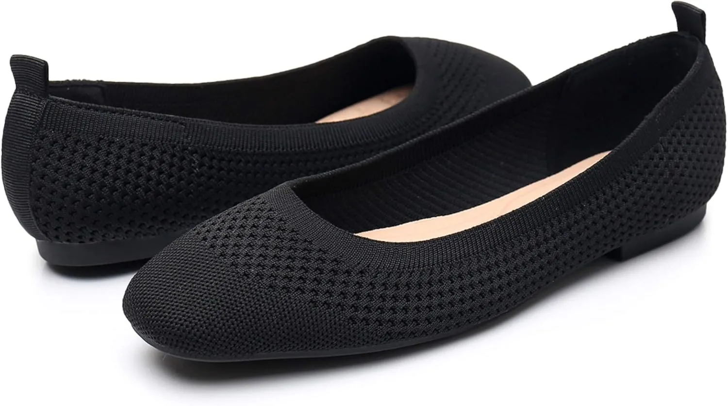 VenusCelia Women's Flexible Knit Flat Shoe