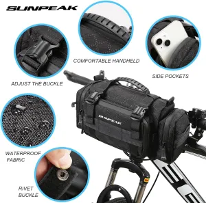 Versatile 4-in-1 Bicycle Handlebar Bag: Flexible, Secure, Stylish, Water-Repellent