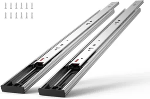 VEVOR 10 Pairs 20 Inch Soft Close Drawer Slides 14 16 18 20 22 24 Inch Heavy Duty Side Mount Rails,Ball Bearing Full Extension Noiseless Dresser Drawer Slides, 100 Lbs Load Capacity