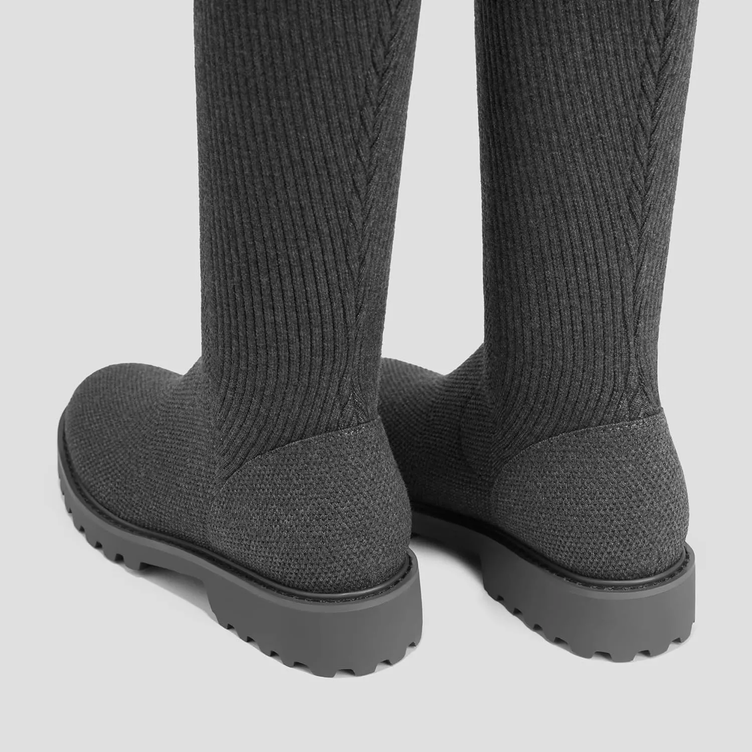 VIVAIA Filipa Women's knee-high Boots Slip on High Round-toe Booties Lady Dress Blazer Skirt Jeans Winter Fall Water Repellent Boots