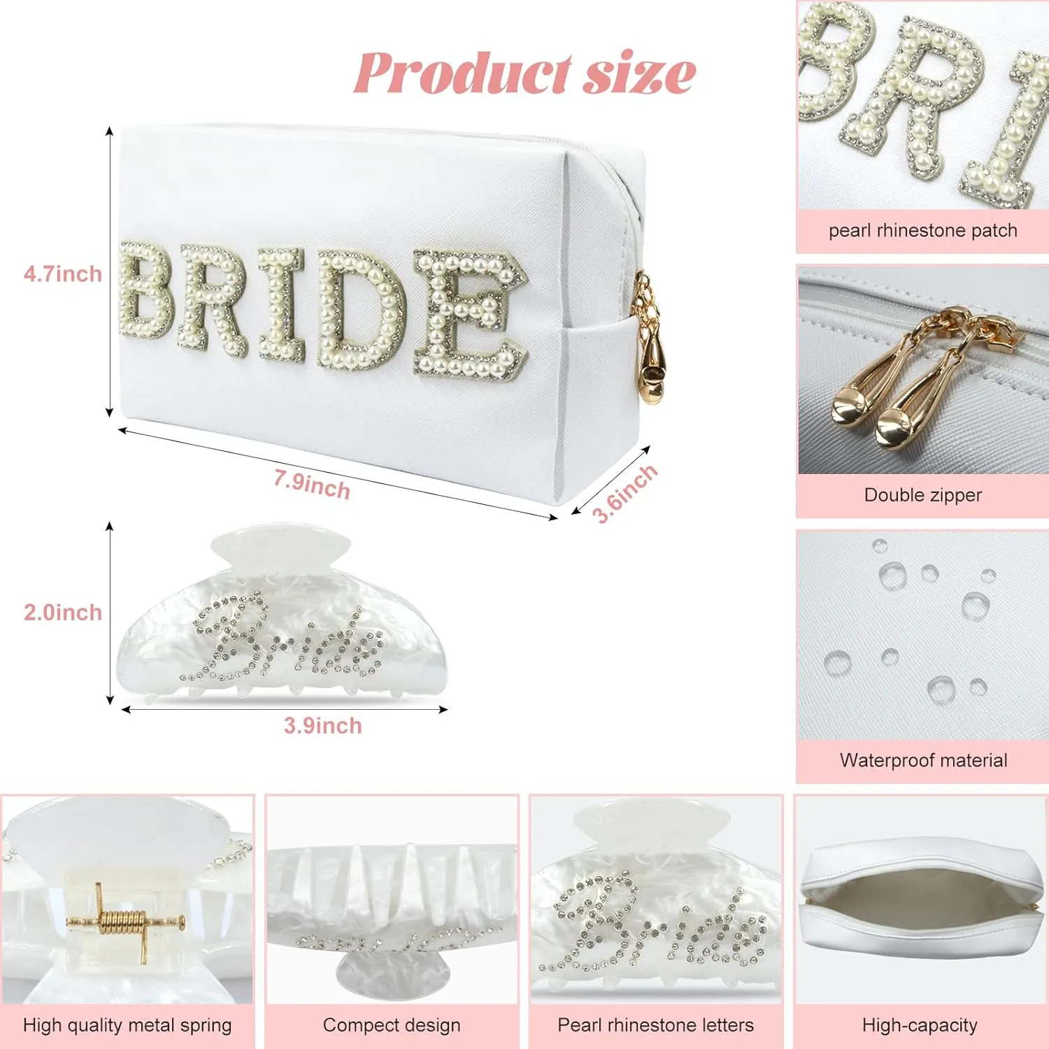 VOPHIA Bride Fuzzy Slippers - Cross Band Soft Wedding Slippers for Bridal Shower
