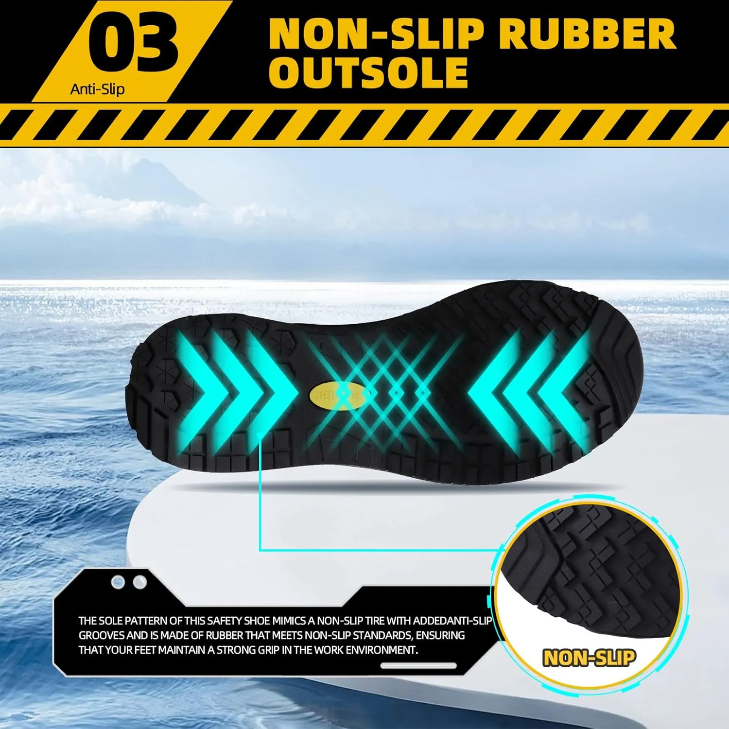 Waterproof Shoes for Men Slip on Non Slip Work Shoes Mens Chef Kitchen Restaurant Shoe Slip Resistant Food Service Rain Shoes Walking Sneakers Lightweight Breathable
