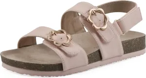 White Mountain Kids Girls' Gingham Floral Buckle Sandal