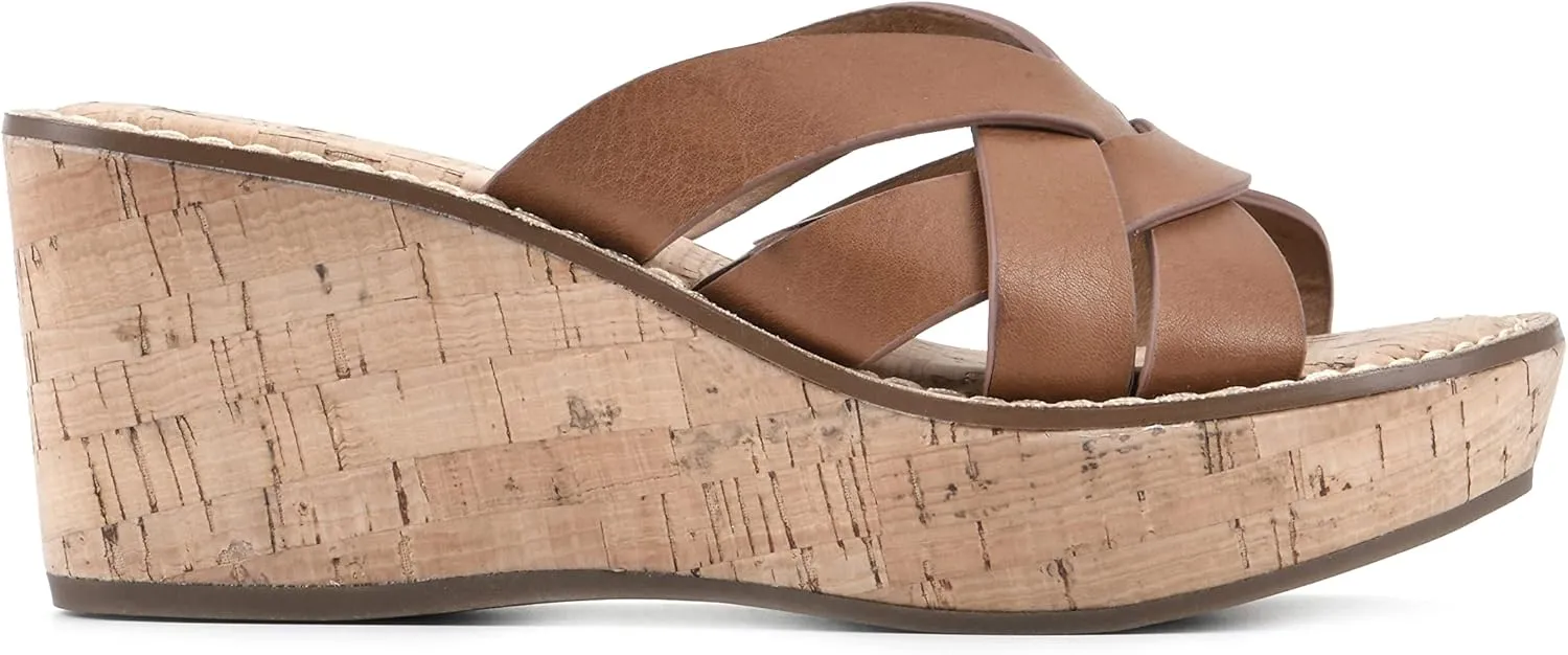 WHITE MOUNTAIN Women's Samwell Platform Wedge Sandal