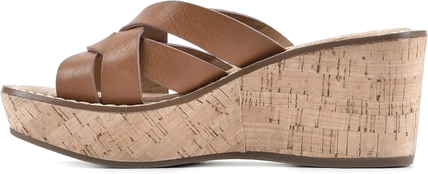 WHITE MOUNTAIN Women's Samwell Platform Wedge Sandal