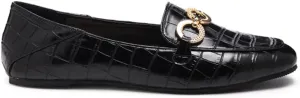 Wibele Croc Textured Metal Show Detail Loafers