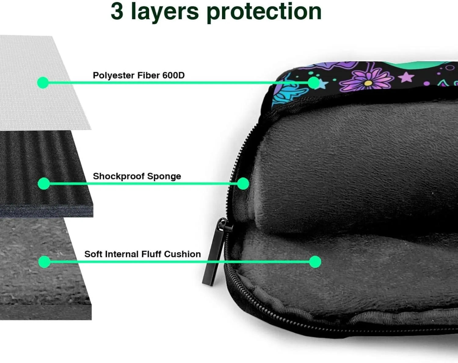 Witchcraft Cat Stars Laptop Bag Classic Slim Briefcase Messenger Bag, Spacious, Ergonomic