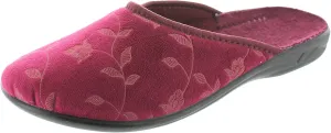Womens Closed Toe Flower Design Slippers