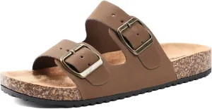 Women's Cork Sandals Comfortable Adjustable Buckle Strap Cork Footbed Arch Support Casual Ease of Wear Outdoor Slide Sandals