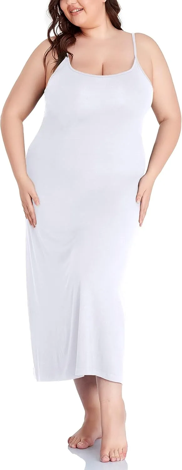Women's Full Slip for Under Dresses Plus Size Long Nightgown Cami Dress