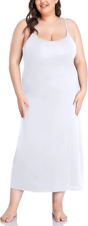 Women's Full Slip for Under Dresses Plus Size Long Nightgown Cami Dress