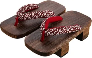 Women's Japanese Wooden Geta,Flip Flops Sandals Cosplay Anime Cartoon Traditional Yukata Kimono Clogs