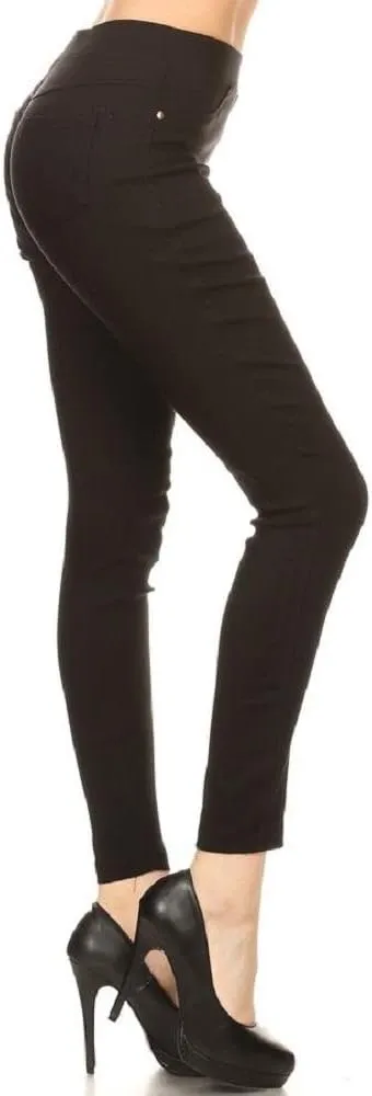 Women's Jeggings & Capris High Waist Pull-On Jean Style Stretch Skinny Capri Pants