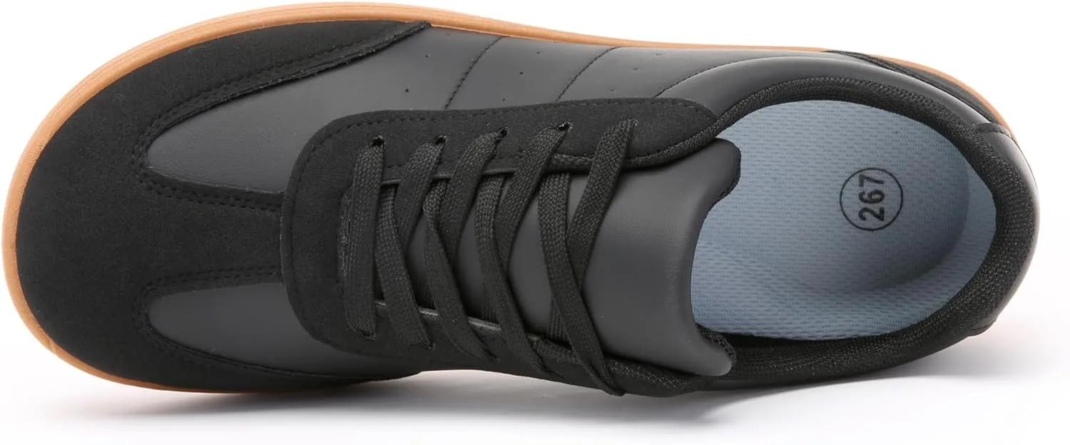 Women's Men's Classic Leather Sneakers Comfy Breathable Casual Walking Shoes Fashion Soft Lace-up Sneaker