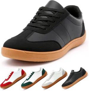 Women's Men's Classic Leather Sneakers Comfy Breathable Casual Walking Shoes Fashion Soft Lace-up Sneaker