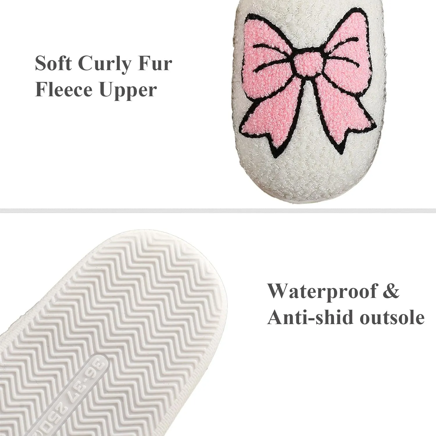 Womens Mens Slip on House Slippers Memory Foam Slippers Scuff Outdoor Indoor Warm Plush Bedroom Shoes