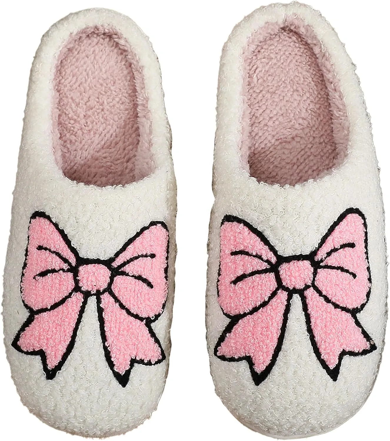 Womens Mens Slip on House Slippers Memory Foam Slippers Scuff Outdoor Indoor Warm Plush Bedroom Shoes