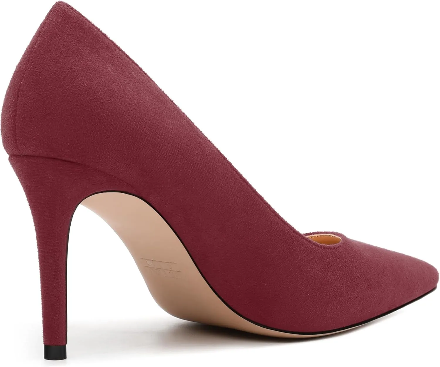Womens Pumps Pointed Toe Stiletto High Heels Fashion Solid Suede Slip On Shoes for Women