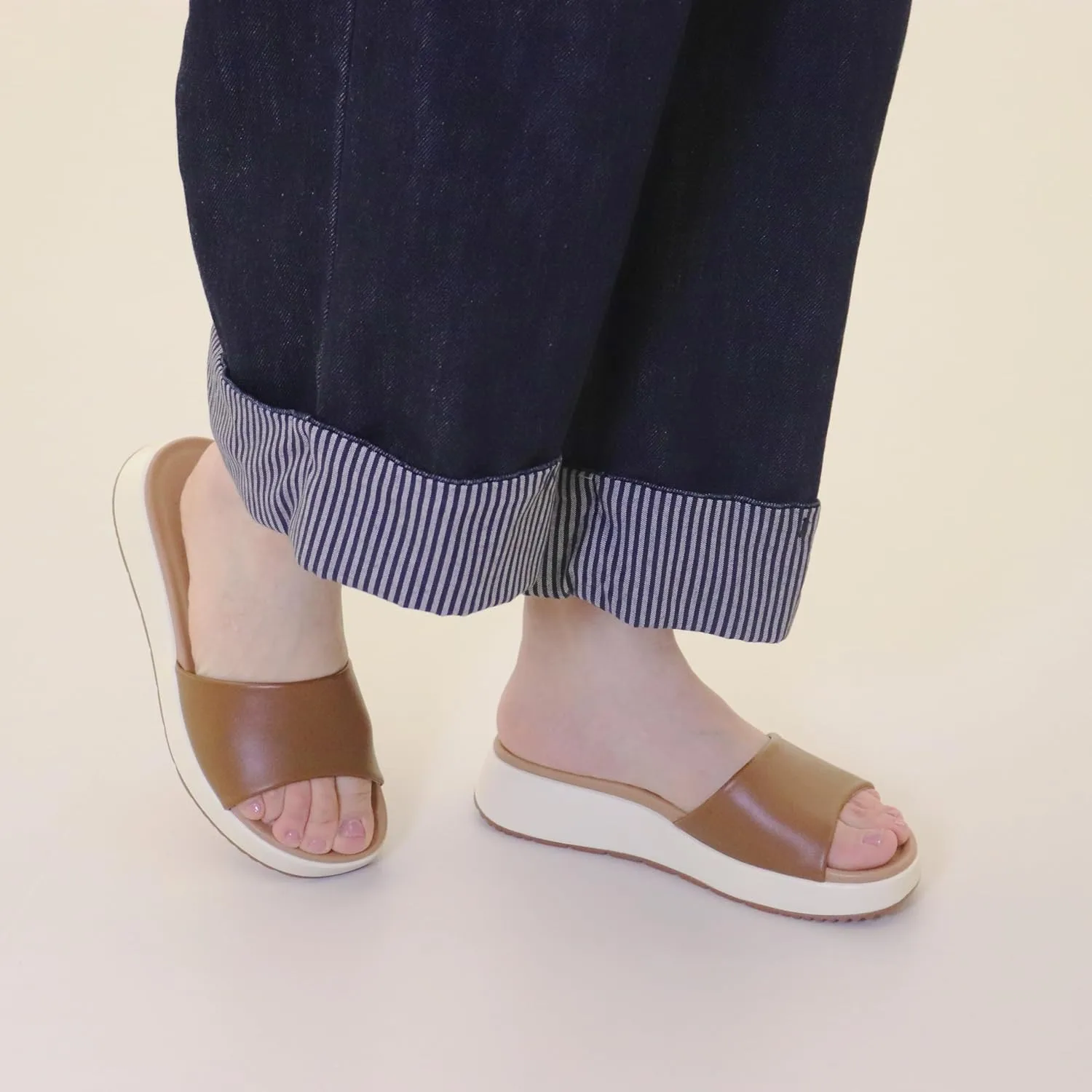 Womens Sandals Platform Classic Faux Leather Comfortable Slide for Summer Size 6-11