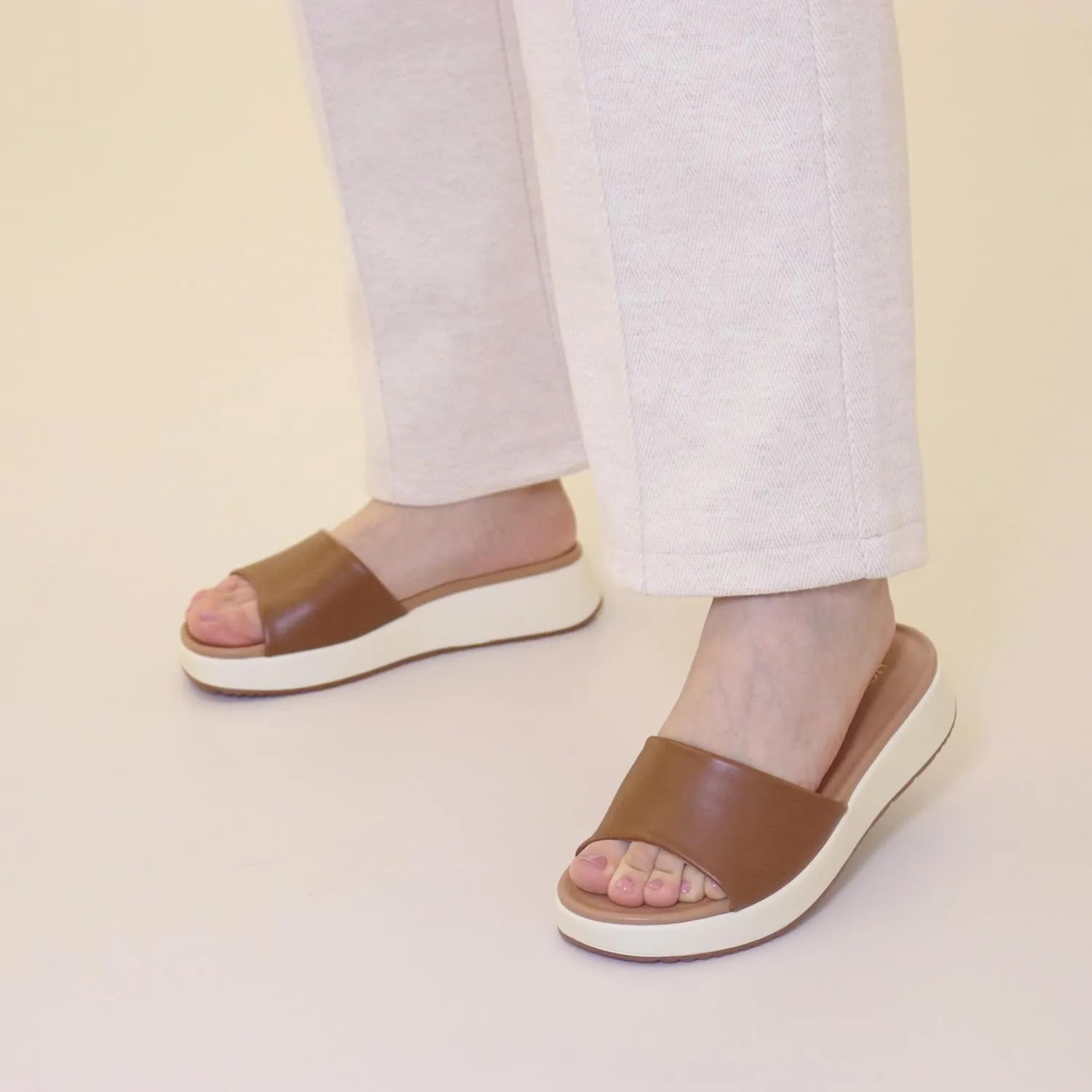 Womens Sandals Platform Classic Faux Leather Comfortable Slide for Summer Size 6-11