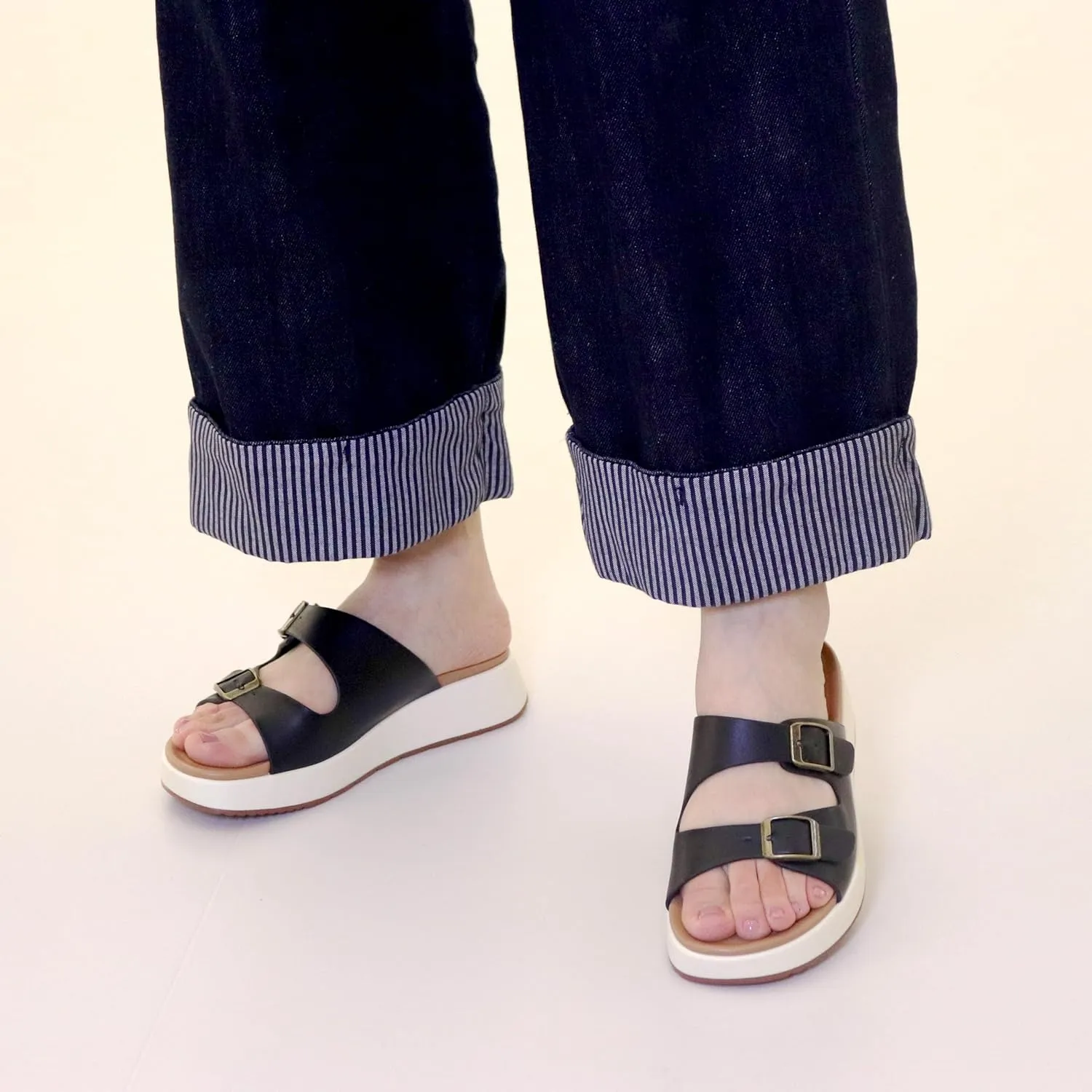 Womens Sandals Platform Double Strap Comfortable Slide for Summer Size 6-11