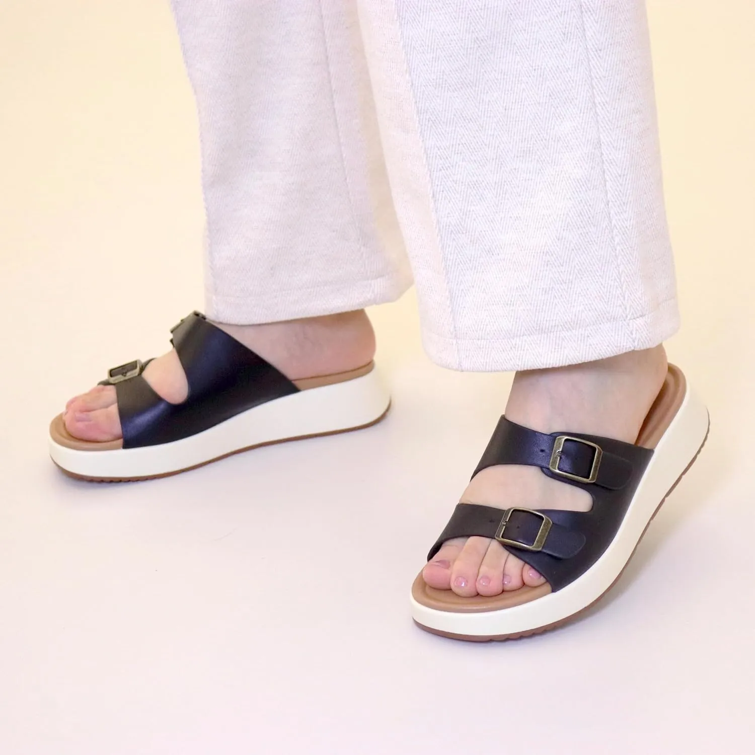 Womens Sandals Platform Double Strap Comfortable Slide for Summer Size 6-11