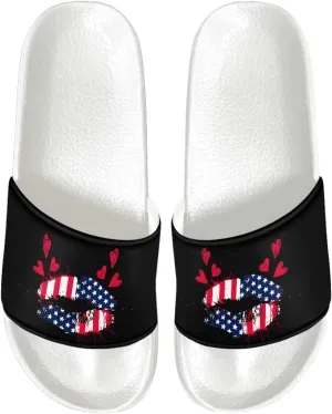Women's Sandals Slides Soft Slippers Non-Slip Casual White Sole Bathroom Shoes Beach Sandals