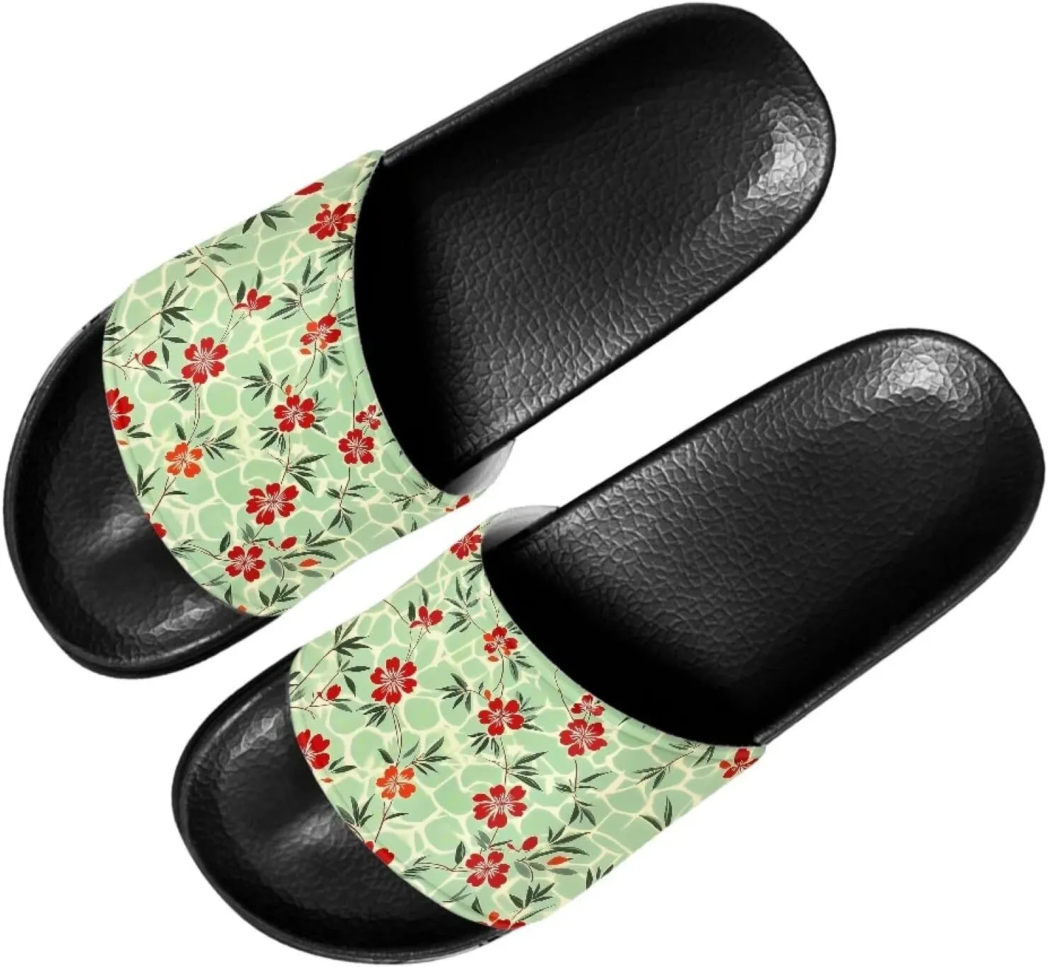 Womens Sandals Water-Resistant Slides Light Soft EVA Rocking Slippers Summer Slide Slippers for Women Indoor Slippers