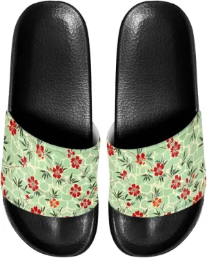 Womens Sandals Water-Resistant Slides Light Soft EVA Rocking Slippers Summer Slide Slippers for Women Indoor Slippers