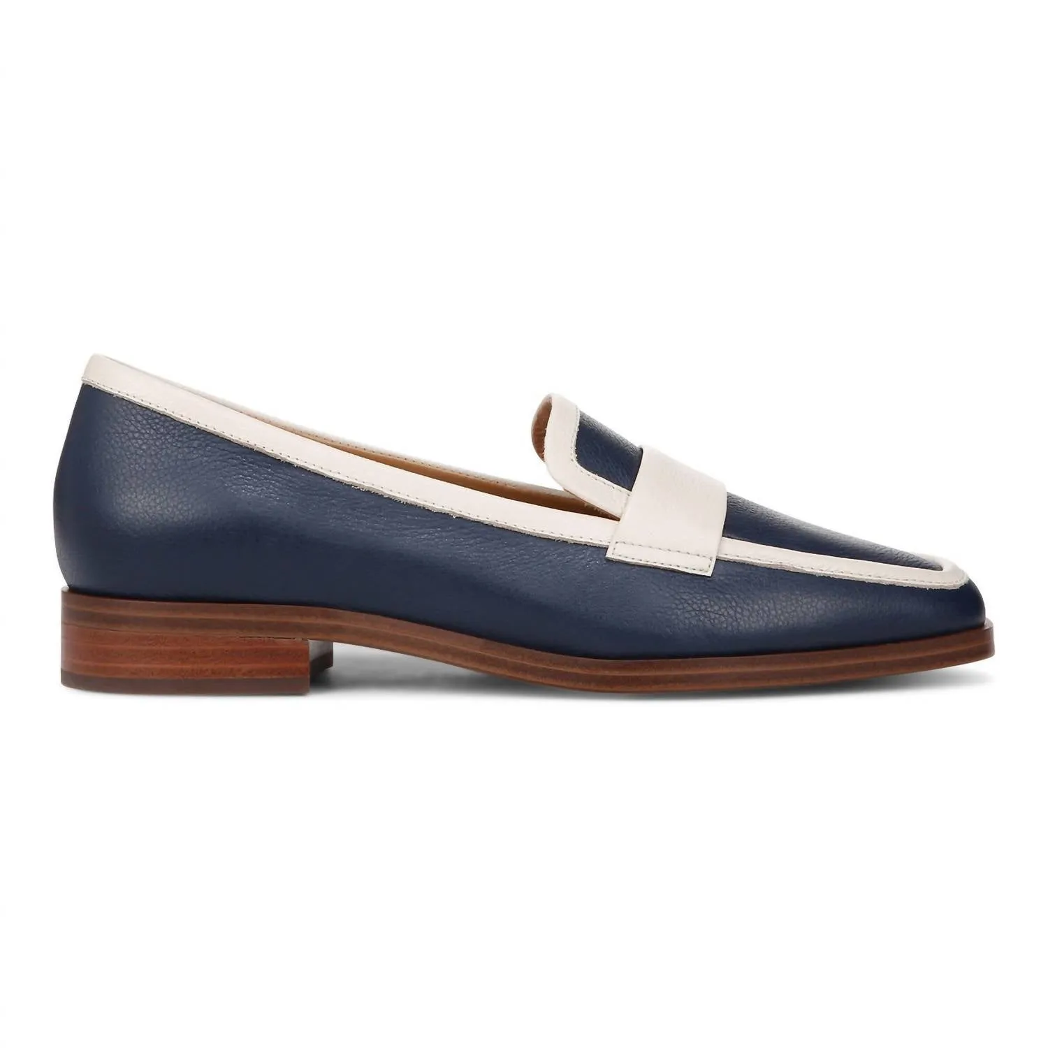 Women's Sellah Ii Leather Loafer In Navy With Carmel