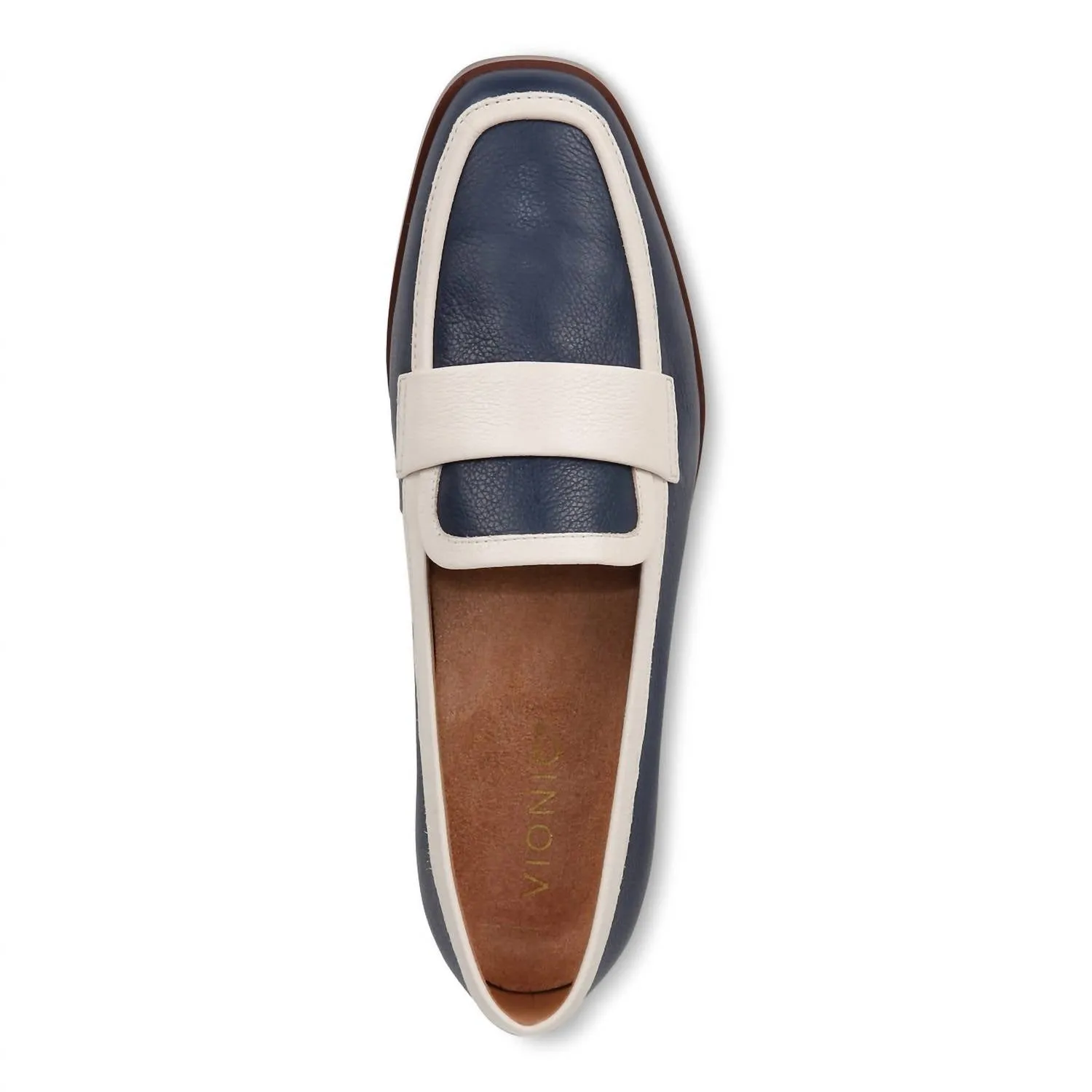 Women's Sellah Ii Leather Loafer In Navy With Carmel