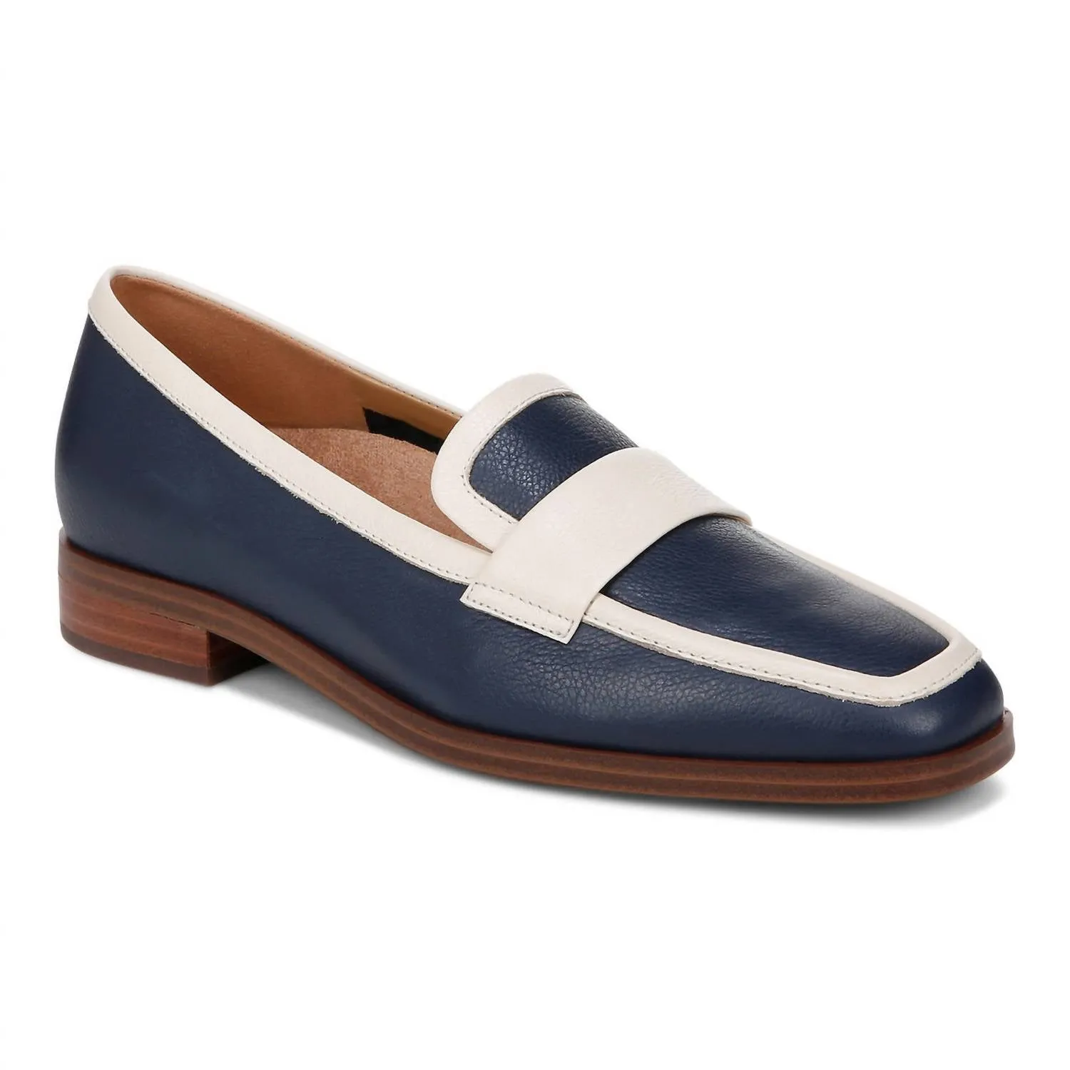 Women's Sellah Ii Leather Loafer In Navy With Carmel