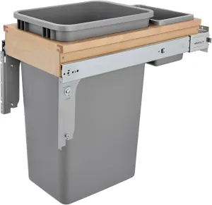 Wood Top Mount Pull Out Trash/Waste Container w/Soft Close