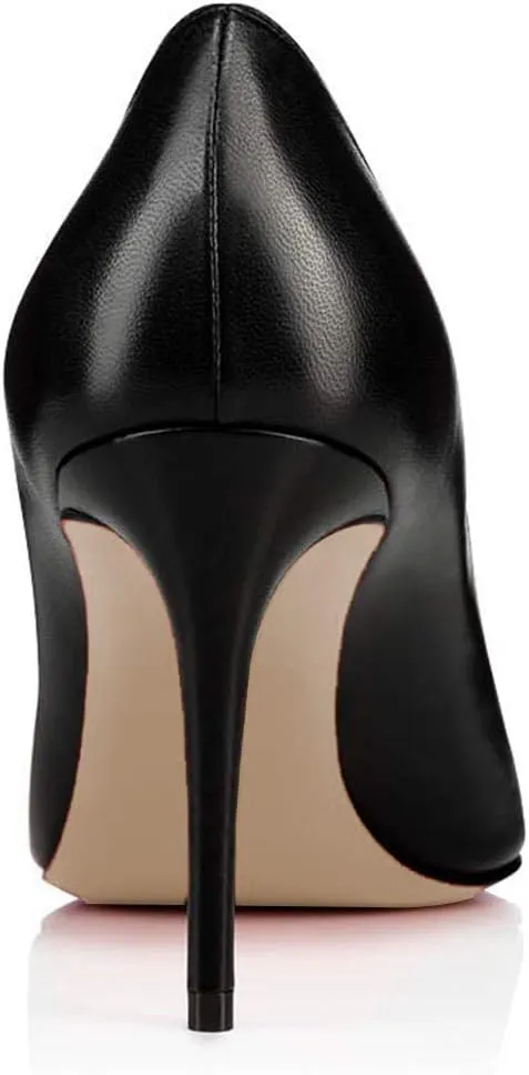 XYD Women Formal Closed Pointy Toe Pumps Slip On High Heel Stiletto for Office Lady Daily Wearing Dress Shoes