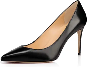 XYD Women Formal Closed Pointy Toe Pumps Slip On High Heel Stiletto for Office Lady Daily Wearing Dress Shoes