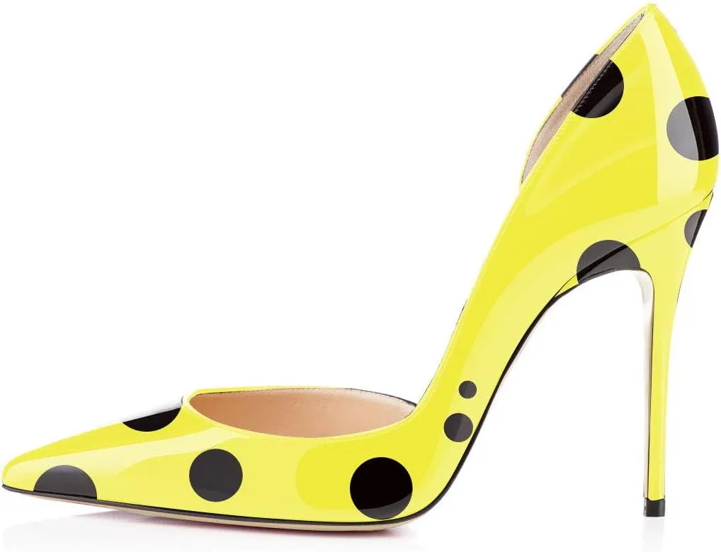 XYD Women Sexy High Heel Pumps Formal Event Closed Pointy Toe Slip-on D'Orsay Dress Office Shoes
