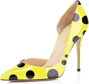XYD Women Sexy High Heel Pumps Formal Event Closed Pointy Toe Slip-on D'Orsay Dress Office Shoes