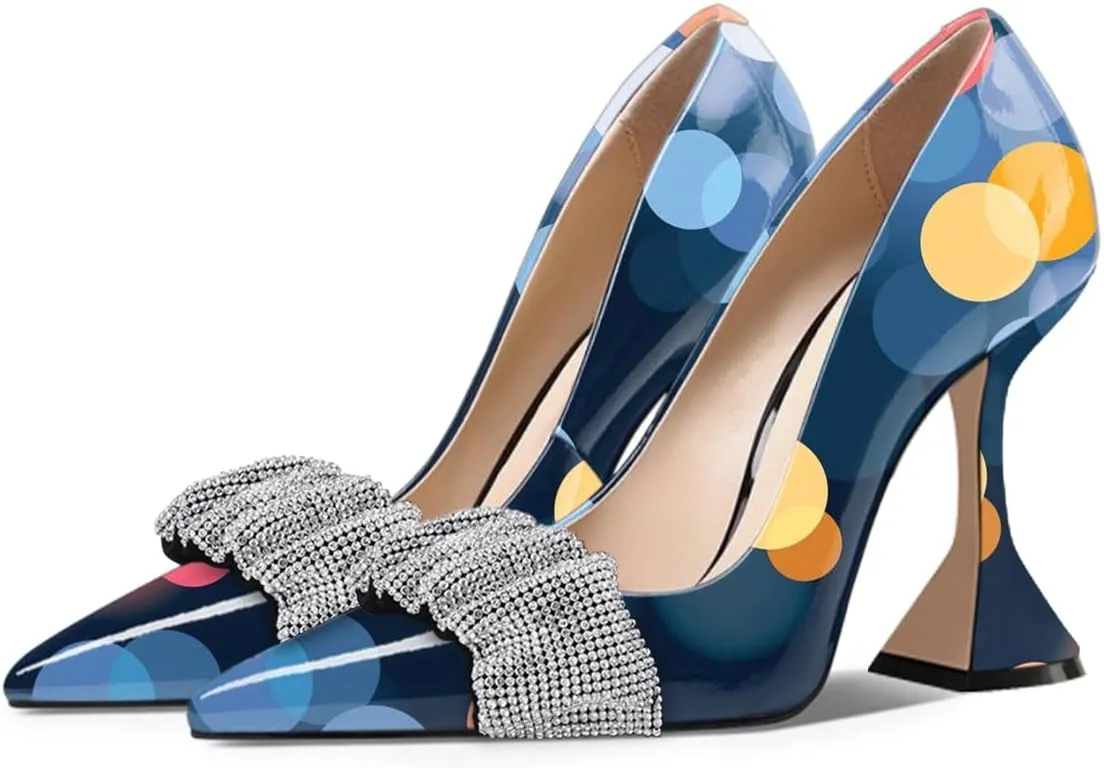 YDN Women Pointed Toe Slip on Pumps Special Kitten High Heel Shoes Party Prom Dress Lady Size 4-16 US