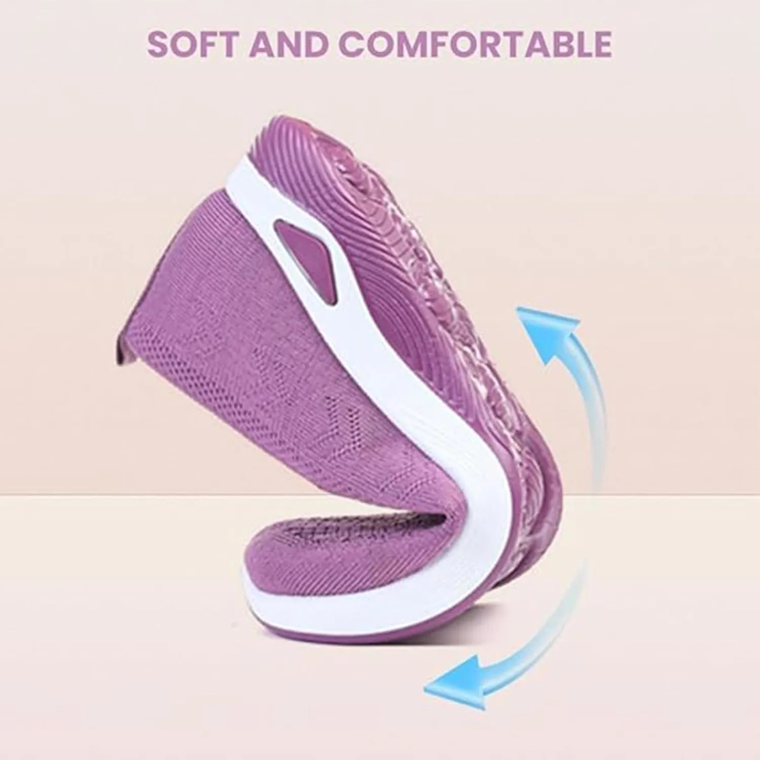 Zapatos Ortopédicos para Mujer, Women's Woven Orthopedic Breathable Soft Sole Shoes, Go Walking Slip On Diabetic Foam Sneaker, Casual Comfortable